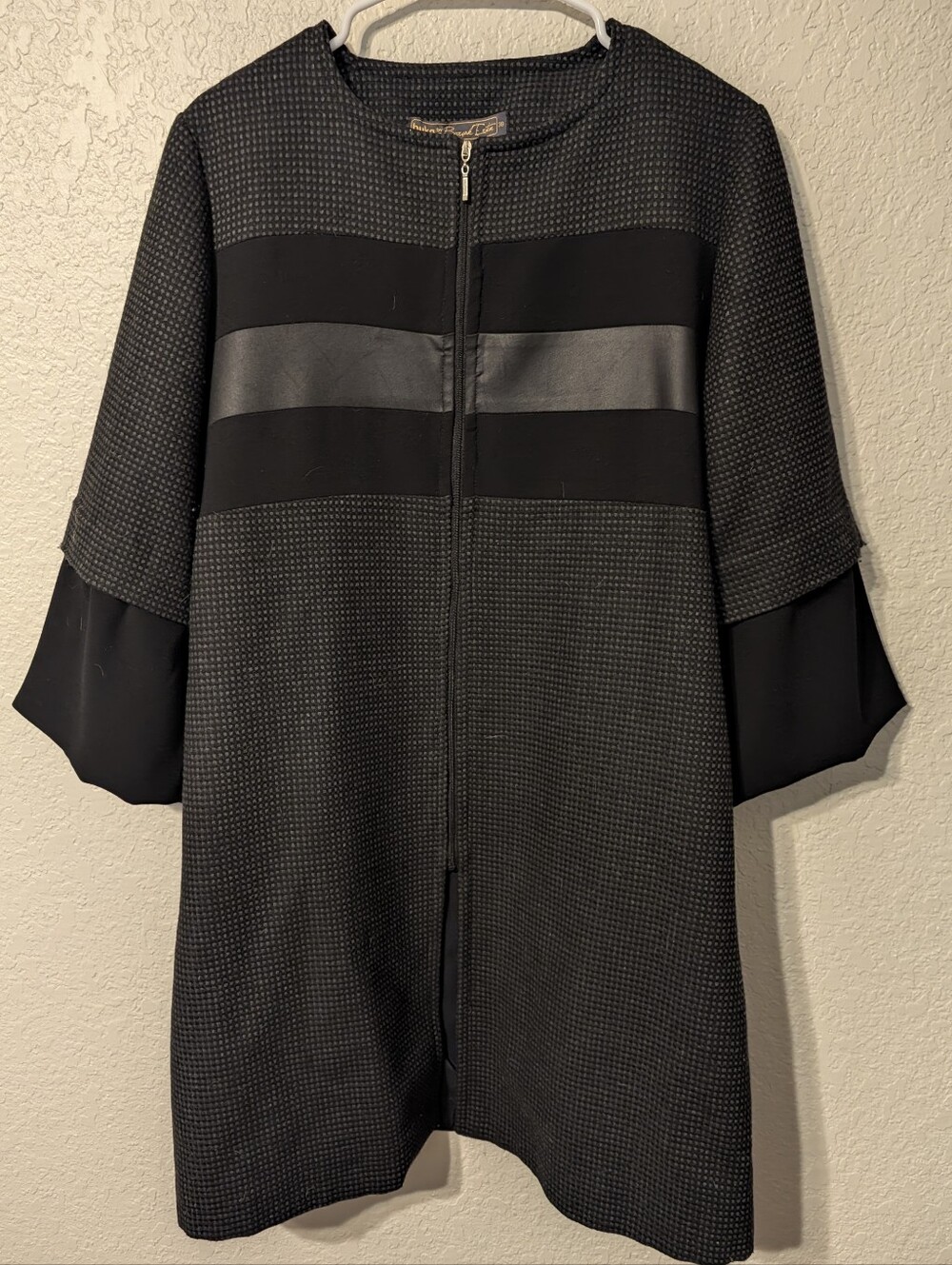 Turkish Designer Buka By Burcak Ertem 3/4 Sleeve Overcoat, Size 38